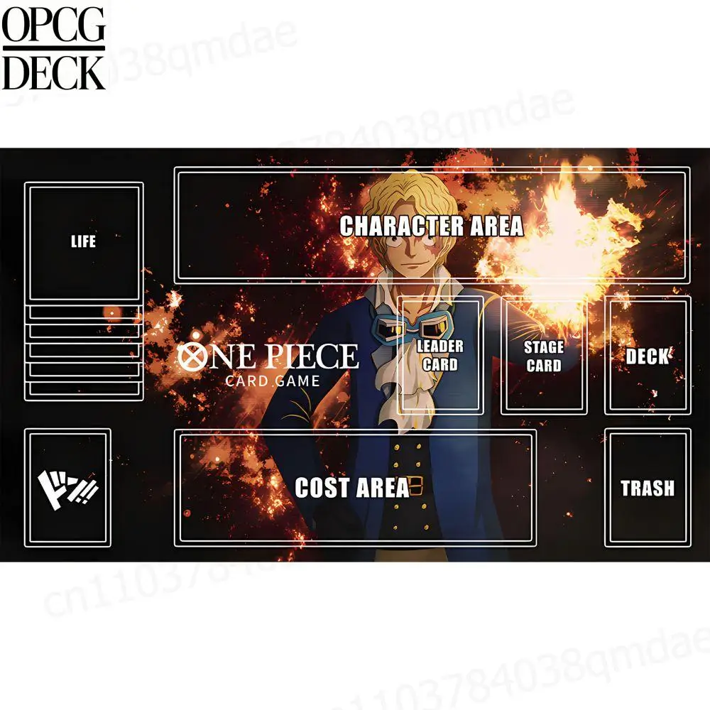 One Piece Opcg Playmat Card Game Playmat Sabo Anime Playmat High-Quality Card Game Mat 60*35Cm