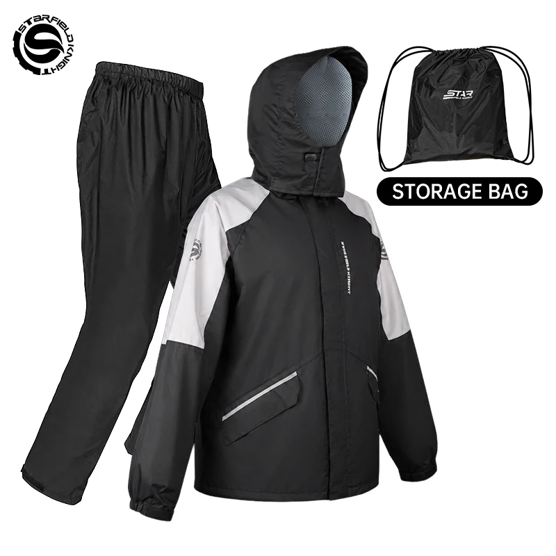 sfk-nuovo-moto-impermeabile-vestito-equitazione-gears-rider-abbigliamento-pioggia-tipo-diviso-2-pz-set-traspirante-profondo-antipioggia-versione-aggiornata