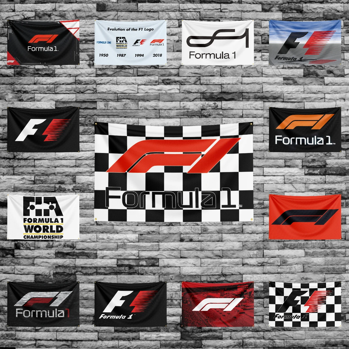 3x5 Ft F-Formulas 1 One Racing Flag Polyester Printed F1 Car Flags for Room Garage Decor