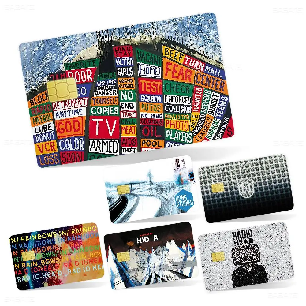 Classic Rock Band R-Radiohead Anime Cartoon Sticker Film Skin for Credit Card Debit Bank Bus Card