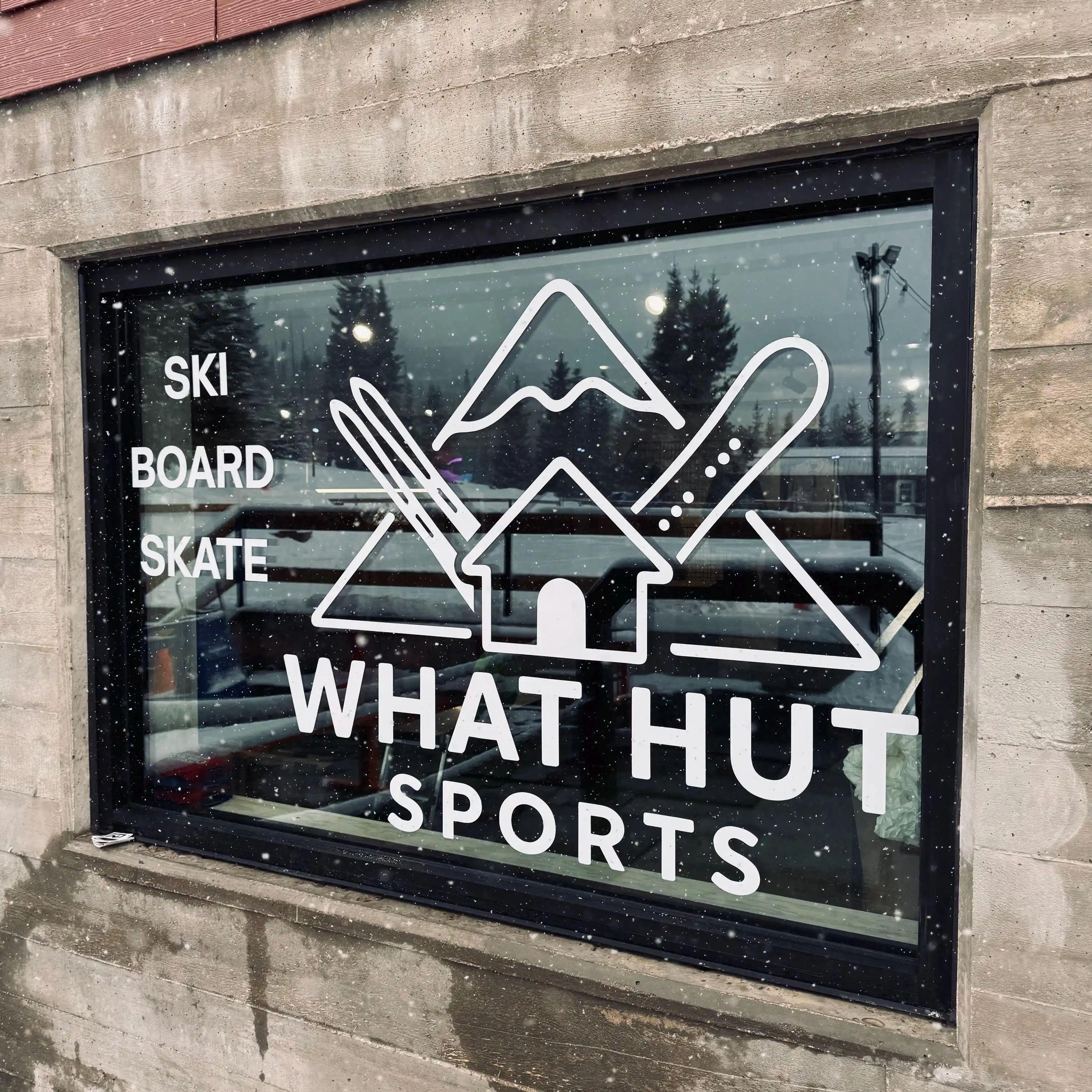 A3 Custom Transfer Door Sign Customizable Business Decal Logo Custom Text, Socials QR Code Sticker Variable Storefront Lettering