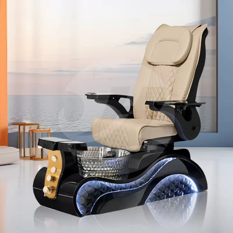 Multi Function Lounge Room High Back Spa Pedicure Chair whirlpool Foot Massage Manicure and Pedicure Station for Salon