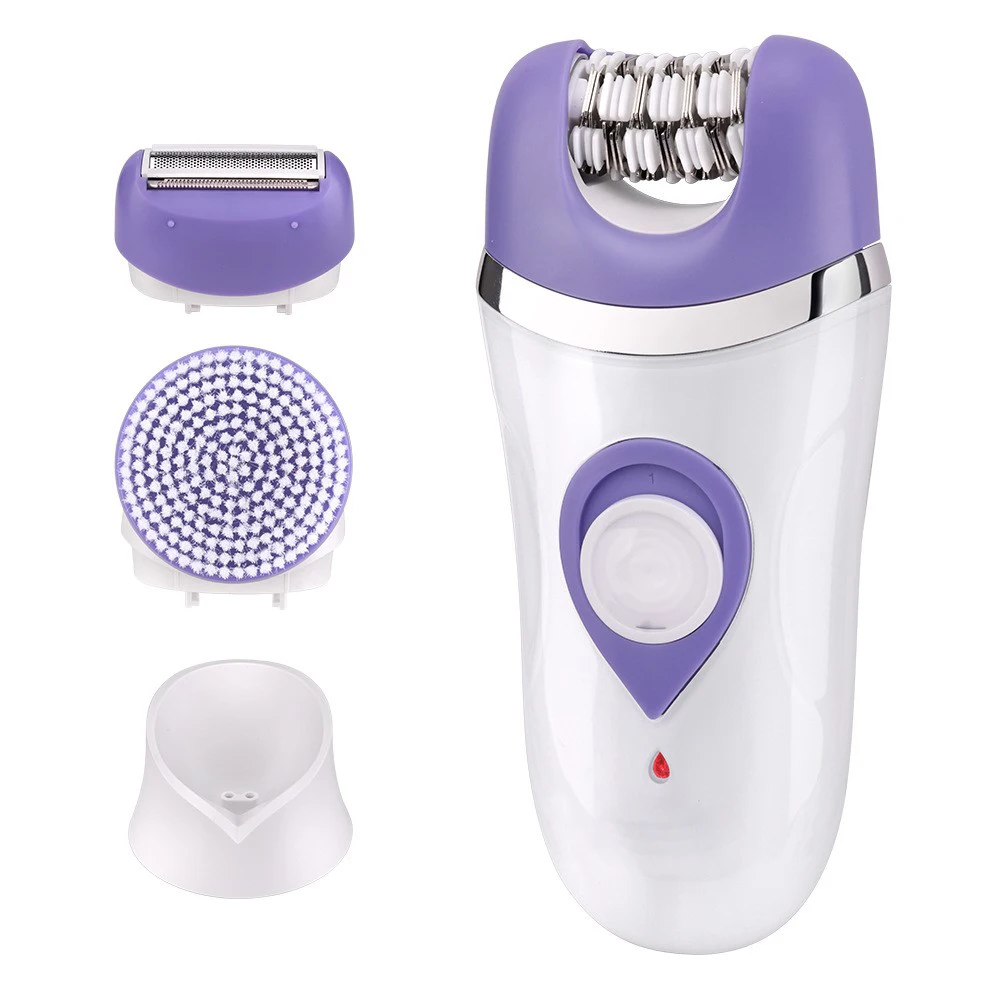 

Epilator for Women 3 in 1 Wet & Dry Hair Removal Including Lady Shaver Body Exfoliation Brush Electronic Tweezers for Arm Legs