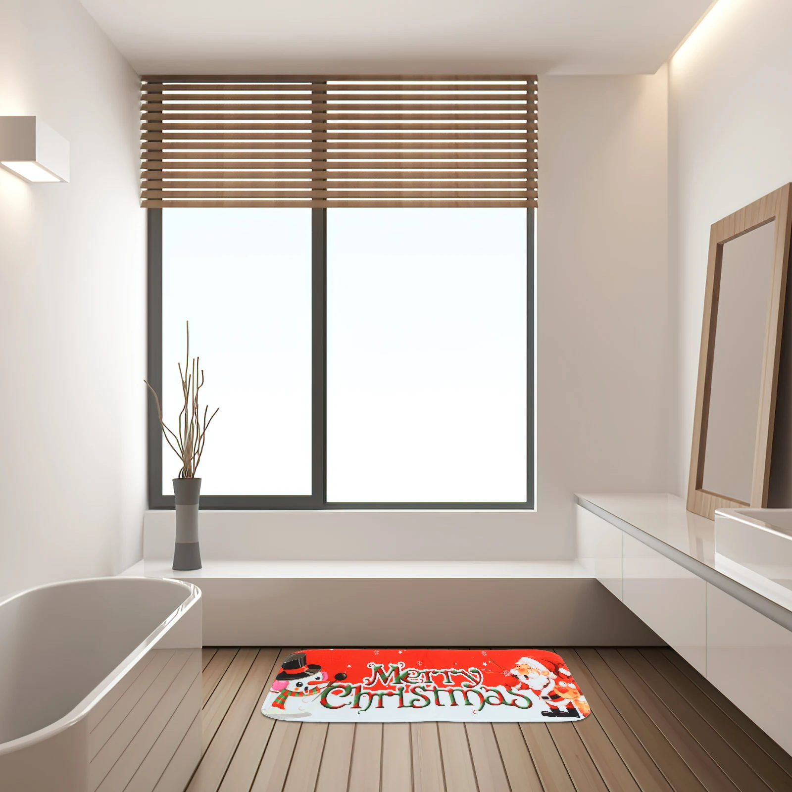 

Thickened Printed Christmas Floor Mat 40 60cm Anti Slip Bathroom Rug Door Mat for Indoor Entrance Home Decor Carpet