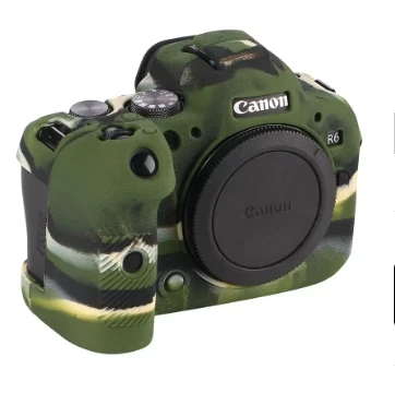 Para canon r6ii r6 mark ii preto vermelho branco amarelo verde r6 r6ii capa de silicone borracha caso da câmera capa pele