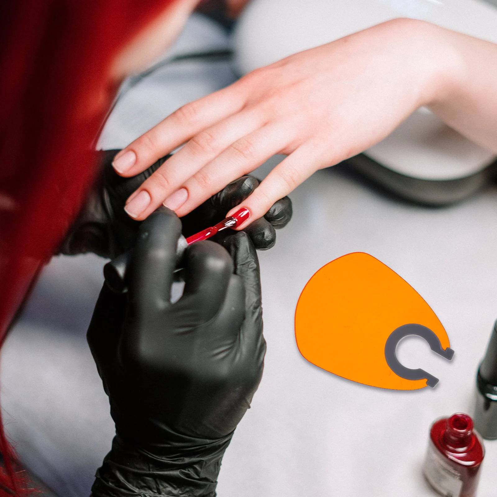 

2pcs Nail Lamp Shield Blue Light Blocking Uv Protective Cover Eye Safety Universal Fit For Gel Curing Desk Salon Use Plastic