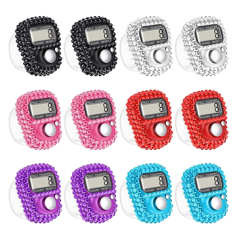 

Портативный сбрасываемый цифровой дисплей счетчик счетчик для гольфа плетеные молитвенные аксессуары электронный счетчик пальцев кольцо на палец