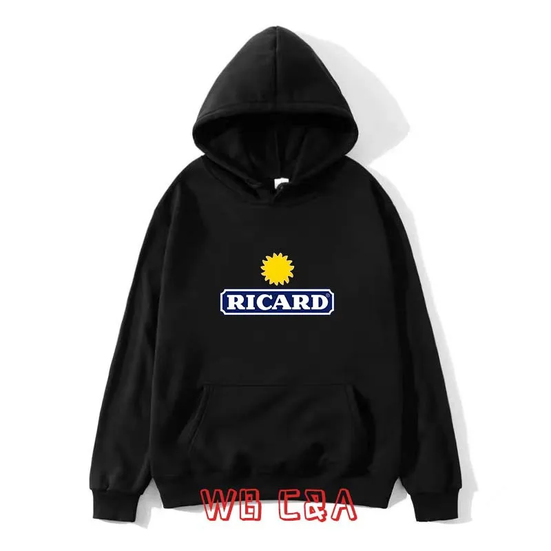 Hoodie Men\'s RICARD Hoodie in Stock Casual Plus Size Hoodie Pure Cotton Round Neck Hoodie