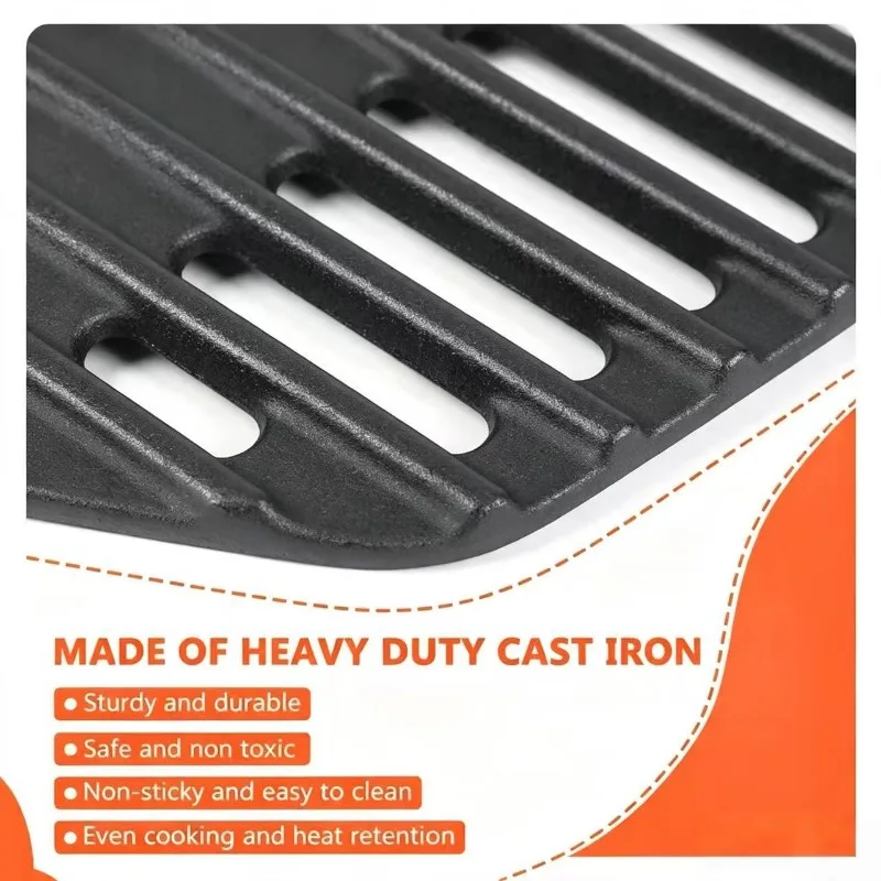 Cast Iron Cooking Grate Compatible with Weber BBQ Grill Replacement Grid Outdoor Barbecue Accessory for Backyard Cookouts