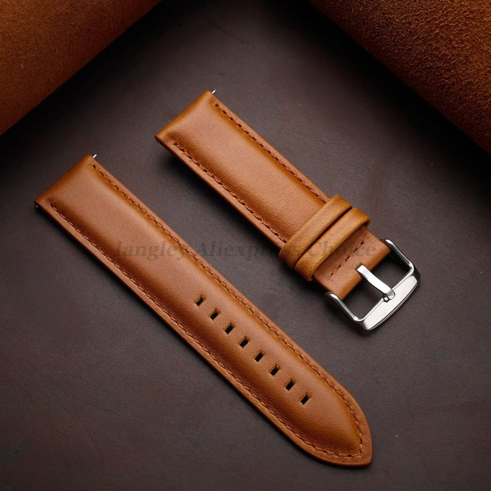 Schnellverschluss-Armband aus echtem Leder, 18 mm, 20 mm, 22 mm, 24 mm, 26 mm, schwarzbraunes Armband für DW Daniel Wellington-Armbänder – Detail 10