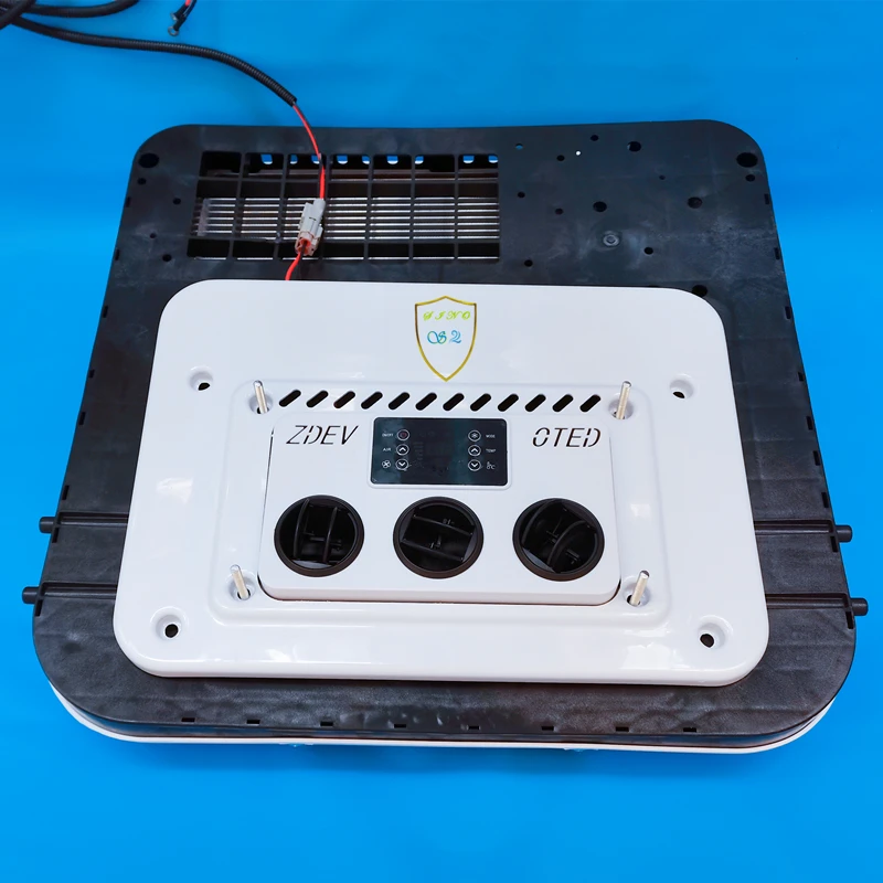 مروحة مزدوجة النحاس 800 واط فرش السيارات مروحة ضوء 12 فولت 24 فولت وقوف السيارات مكيف الهواء لشاحنة RV شاحنة تخييم #5