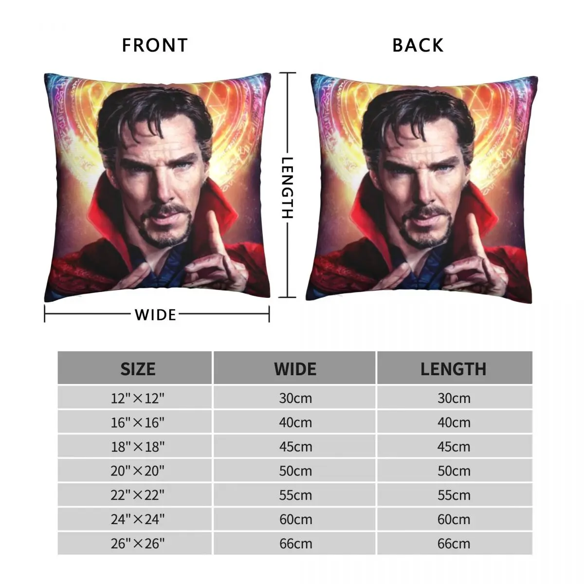 Doctor Strange Pillowcase Polyester Linen Velvet Pattern Zip Decor Throw Pillow Case Home Cushion Cover