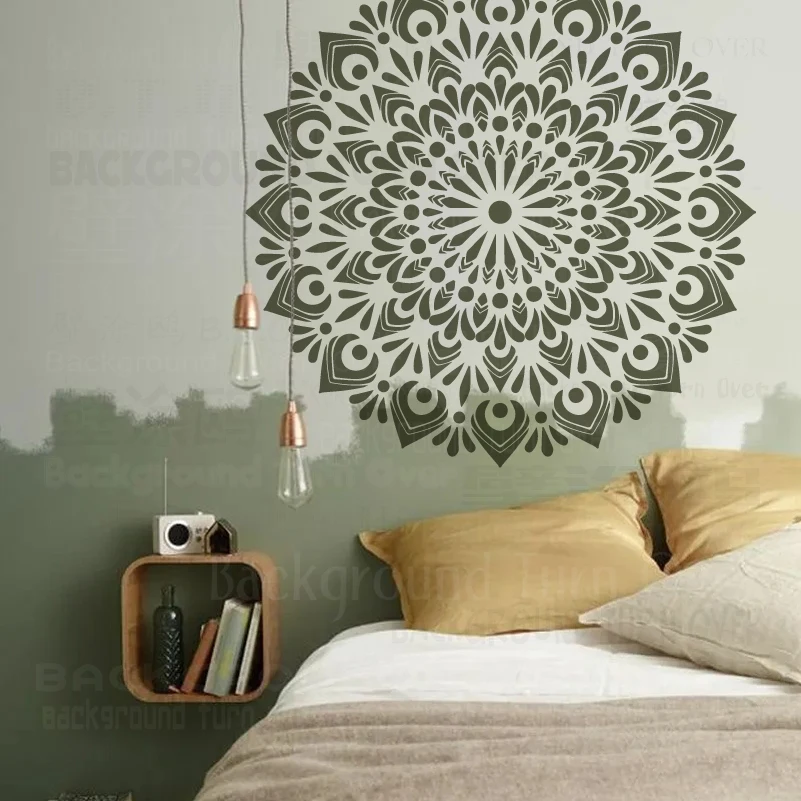 

130cm - 210cm Stencil For Painting Decorative Template To Paint Furniture Makers Wall Extra Large Giant Mandala Huge Round S402