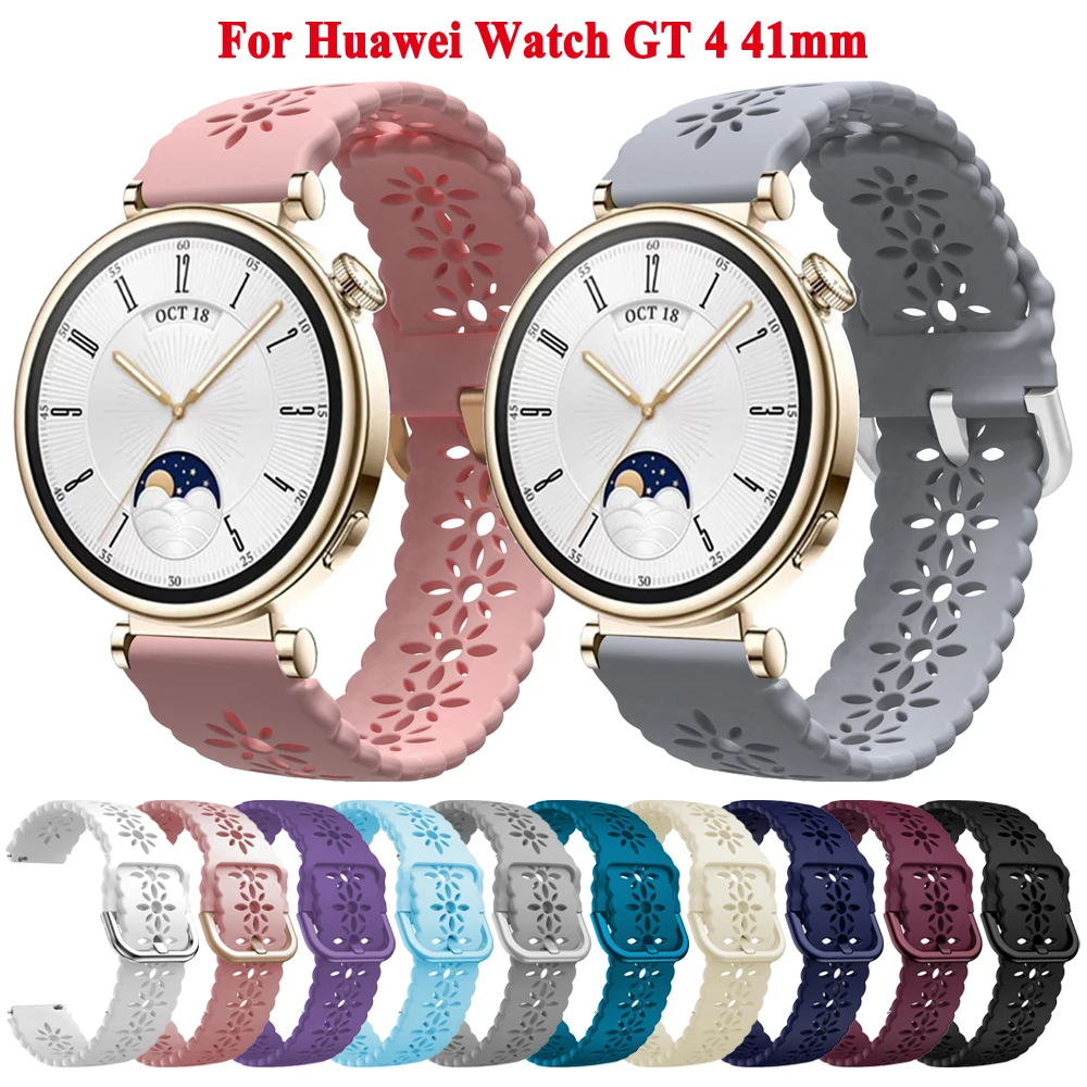 18mm Width Silicone Strap Band Bracelet For Huawei Watch GT 4 GT4 41mm Replacement Wristband Watchband Belt