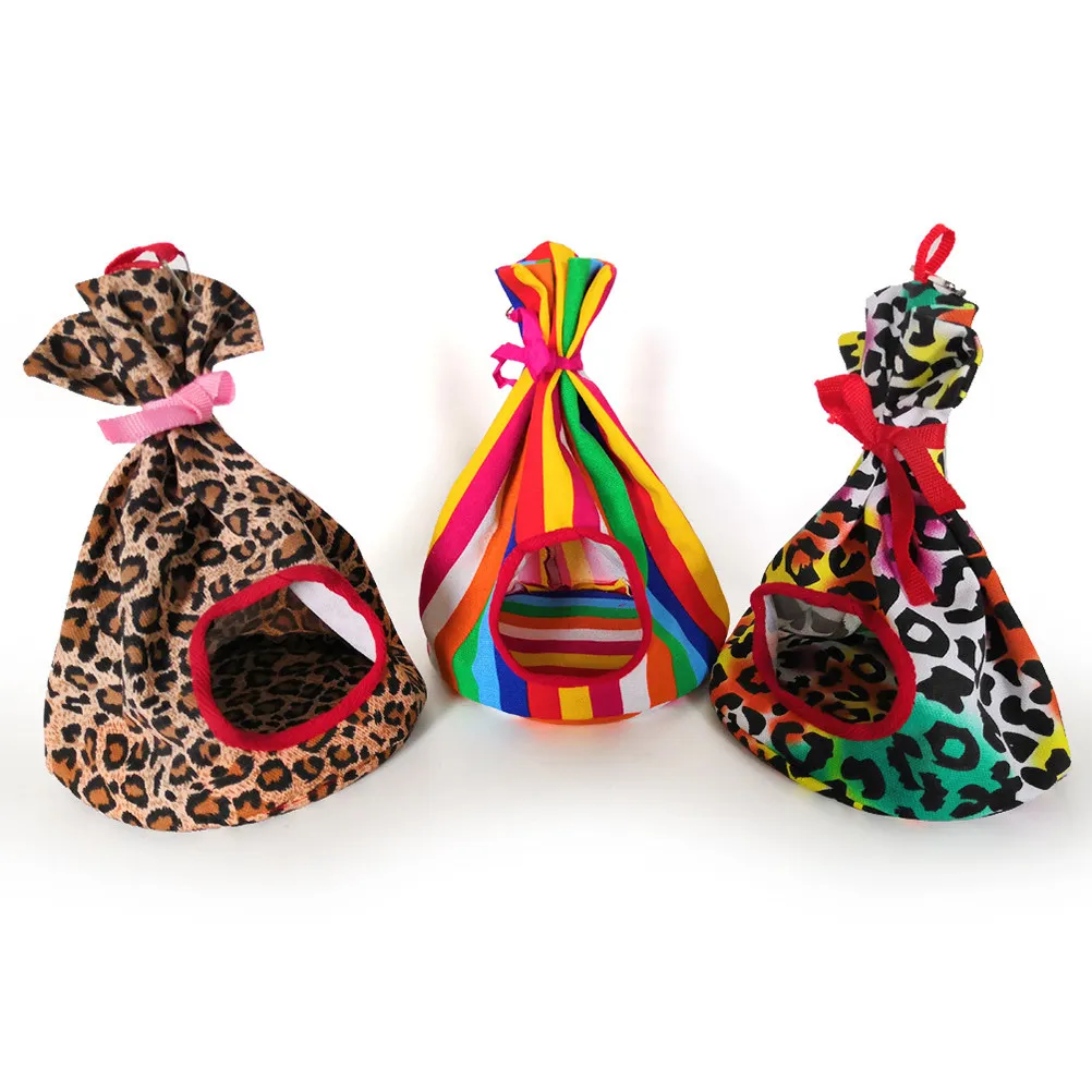 

Подвесная кровать-гамак для птиц в клетку, круглая, удобное место для проживания для канареек, сороконожек, жёлтых птиц