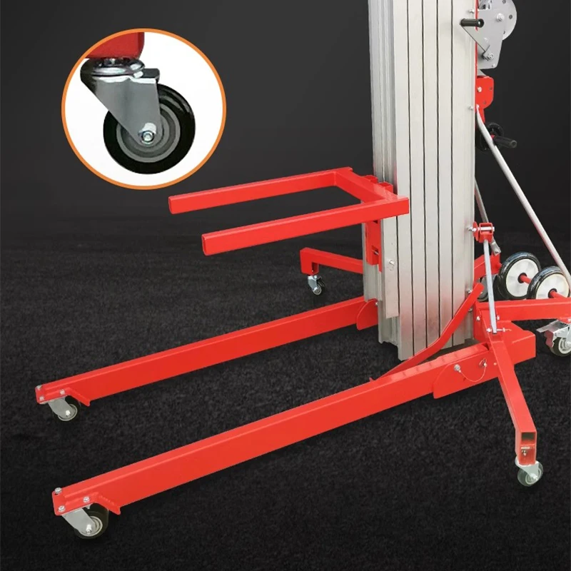 3.5-7.9M Hand-cranked lift manual aluminum lifter for lifting cargo Portable crane Outdoor lifting equipment