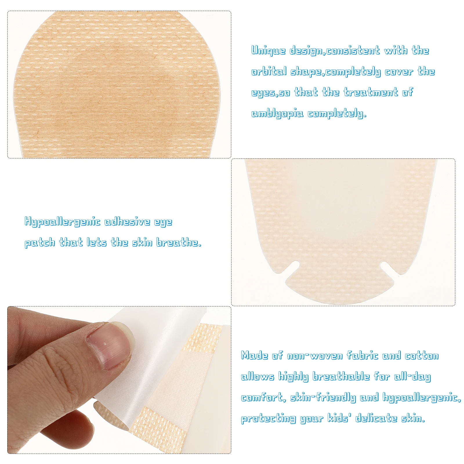 

20 pcs Hypoallergenic Eye Patches For Kids Monocular Full Cover Breathable Amblyopia Correction Training Eyeshade Cartoon Design