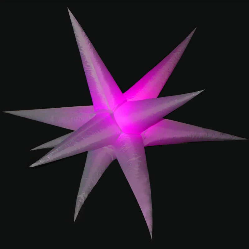 

1PC 2M Multi Color Led Inflatable Stars Hanging Stag Lighting Decorations for Night Club Party Effects for Advertising