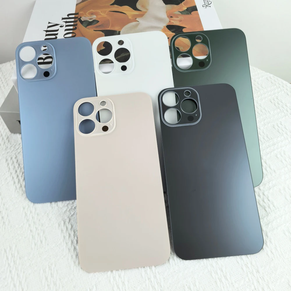 Tampa Traseira de Vidro 100% Nova para Apple iPhone 13 Pro/13 Pro Max - Peça de Reposição para Reparo da Carcaça Traseira e Porta da Bateria