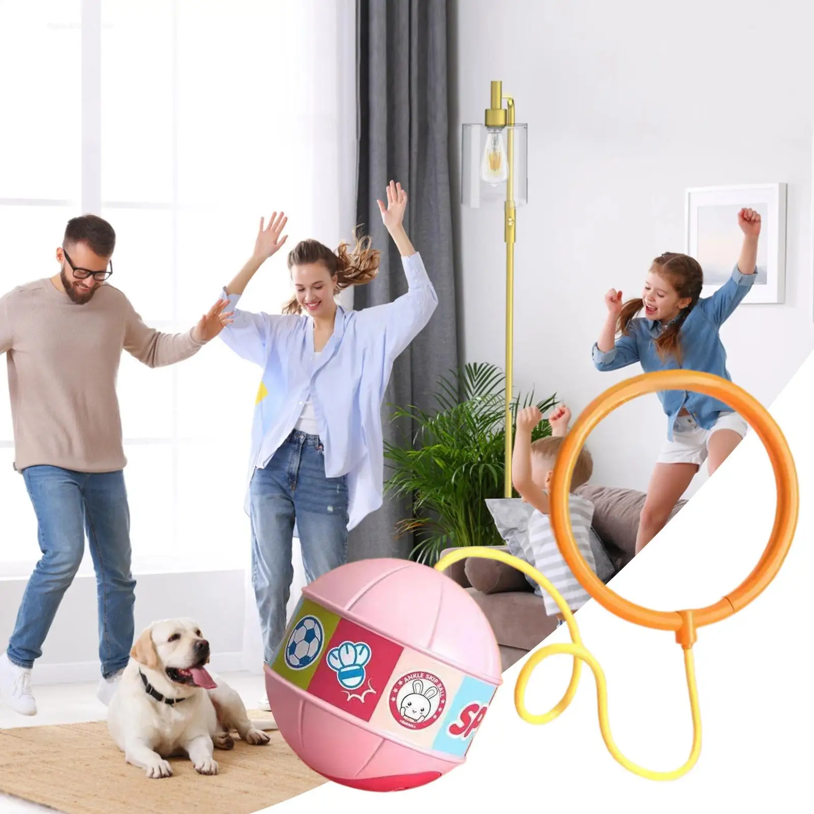 الكاحل تخطي الكرة لعبة LED تضيء الكاحل الطفر حبل الكرة التفاعلية في الهواء الطلق ألعاب اللياقة البدنية للأطفال المراهقين الكبار المدرسة