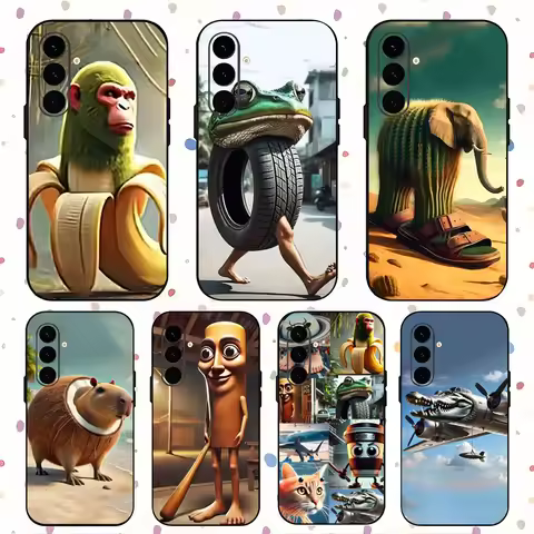 Popular Brainrot Tralalero Hot Phone Case For Samsung Galaxy S25 S24 S23 S22 S21 S20 Plus Ultra Note20 Soft Black