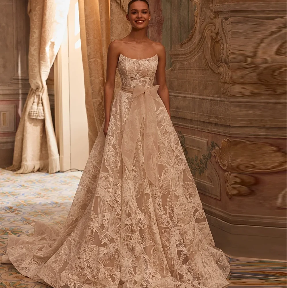 

Темпераментное свадебное платье без рукавов без бретелек мечтательные свадебные платья из органзы для женщин невесты трапециевидной формы по индивидуальному заказу Vestido De Novia