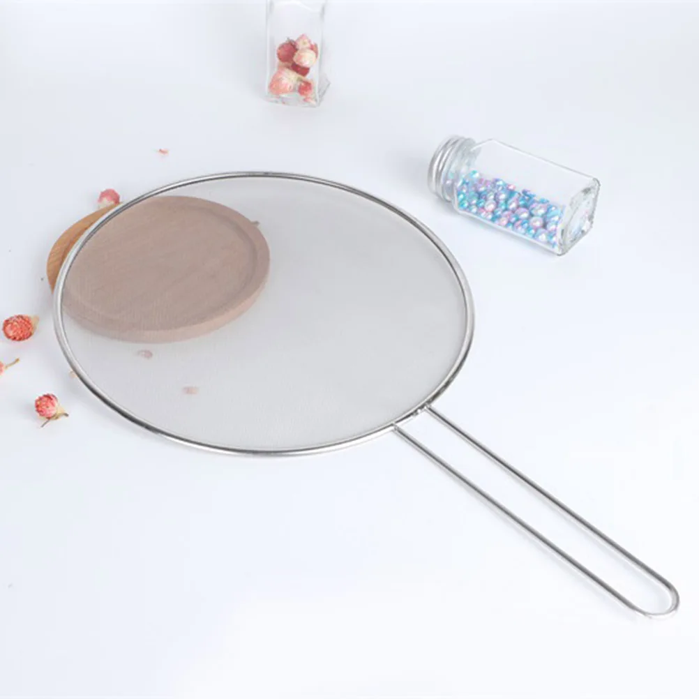 

29Cm Stainless Steel Oil Skimmer Mesh Strainer For Cooking Fat Separator Kitchen Gadget Soup Foam Filter Fine Colander Sifting