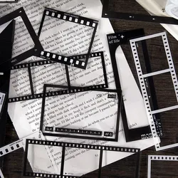 20 Pcs Retro Camera Film Sticker Decorative Filmstrip Scrapbook Sticker For DIY Photo Album Scrapbooking Diary Arts And Crafts