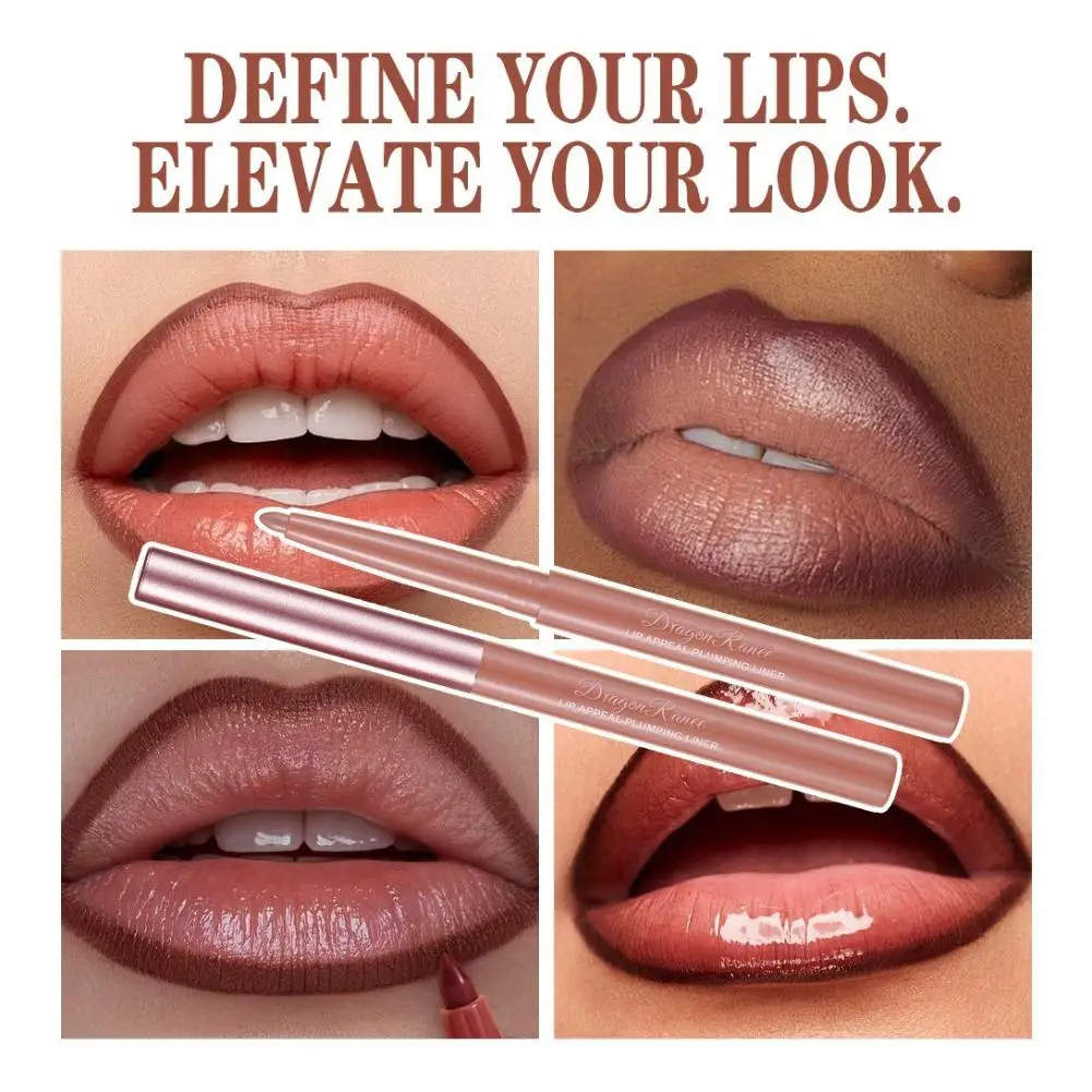 Cremiger, langanhaltender Lipliner-Stift, wasserfester, nicht abfärbender matter Lippenstift-Kreide, natürlich glatte Lippenkontur-Make-up