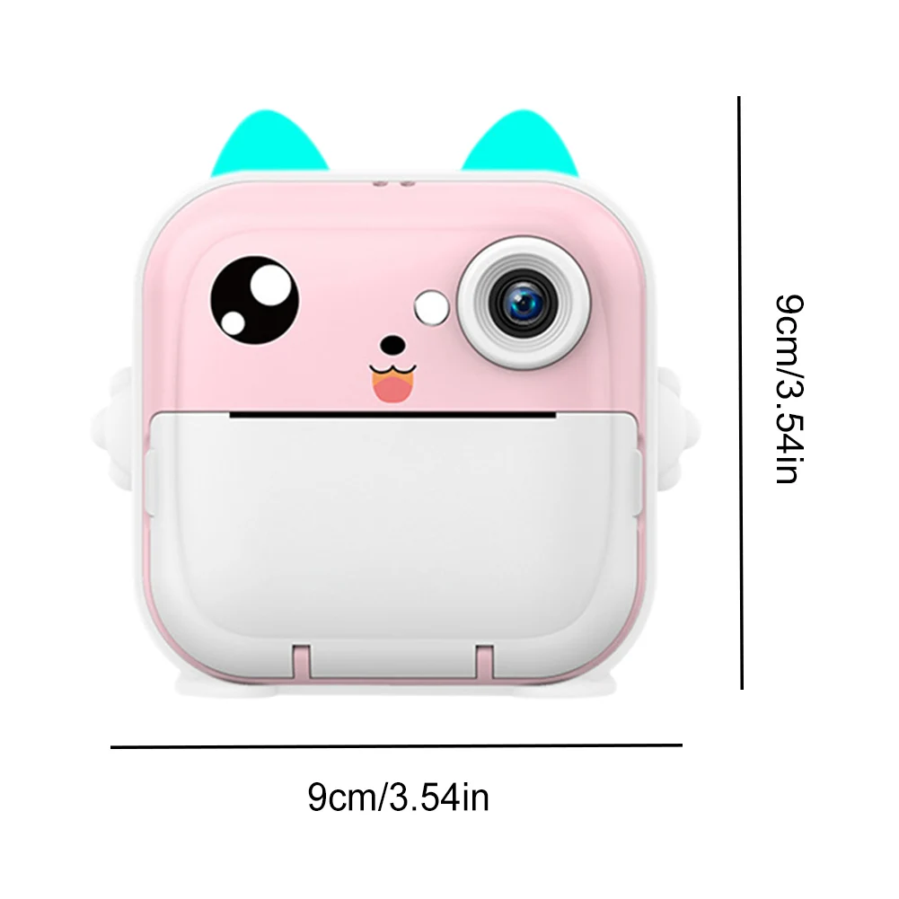 4 in 1 귀여운 디지털 카메라 USB 충전식 미니 즉석 인쇄 카메라 무잉크 HD 사진 인쇄 카메라 크리스마스 생일 선물
