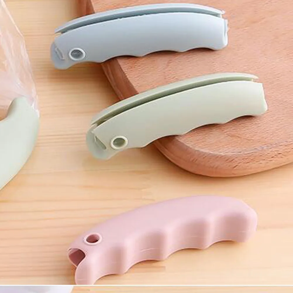10Pcs Anti-Chafe Silicone Shopping Bag Handles Ergonomic Grooved Design Non-Slip Comfortable Carry Heavy Loads Supermarket