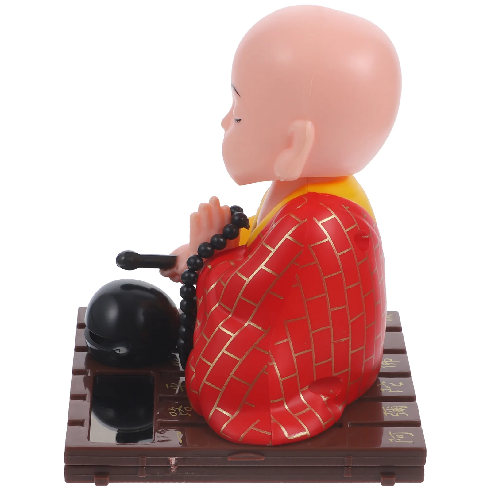 

Dashboard Monk Spring Ornaments Decoration Car Solar Plastic Shaking Head Decorations