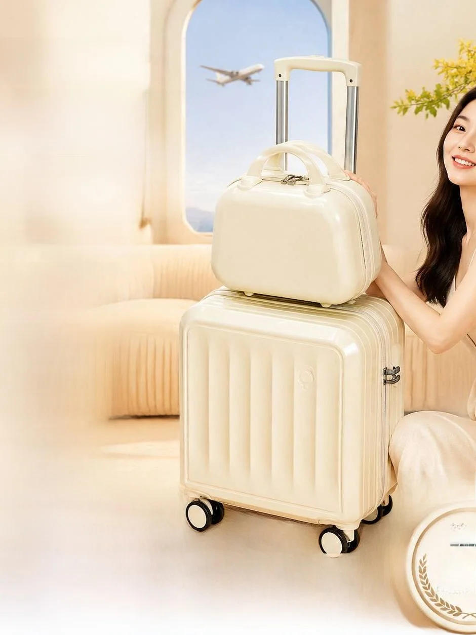 2026-new-lightweight-style-carry-on-suitcase-18-inch-small-password-universal-wheel-travel-luggage-pull-rod-bag