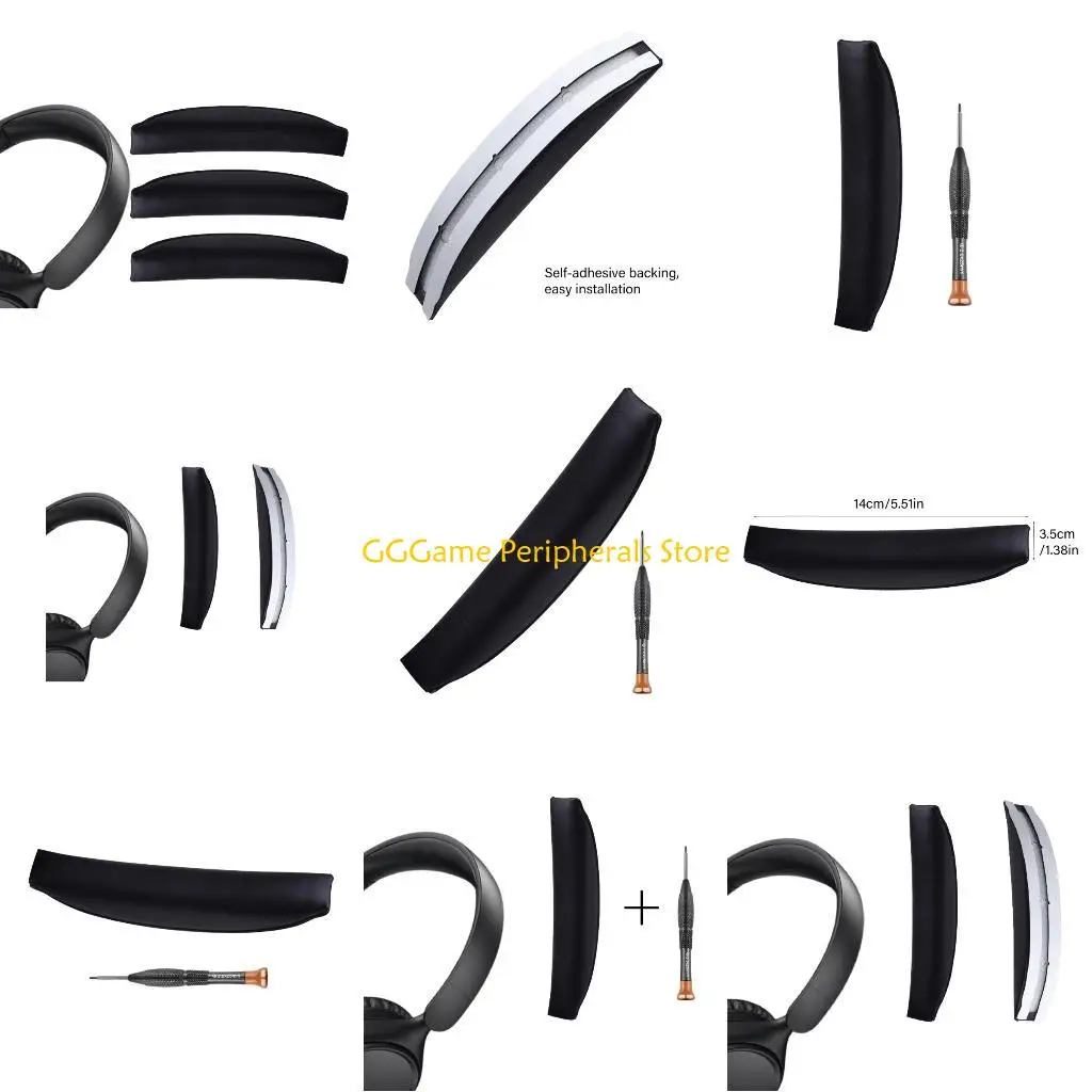 

U55B Headset Cushion Upgrades Soft PU Leather Padding for H30i Noise Reductions