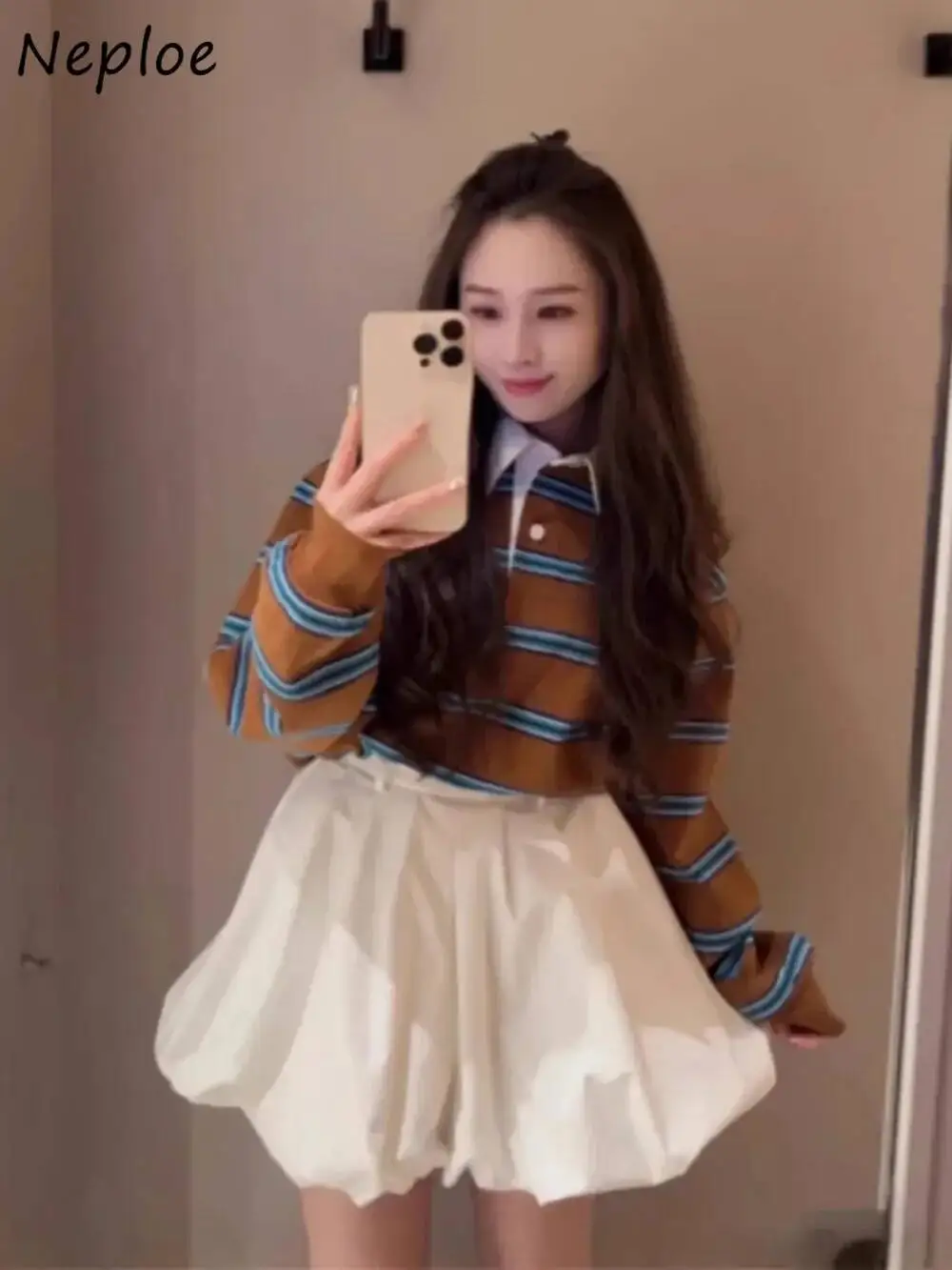 Solid Sweet Elegant High Waist Mujer Faldas Slim Bud Ball Gown Office Lady Short Skirt Japan New All-Match Falda