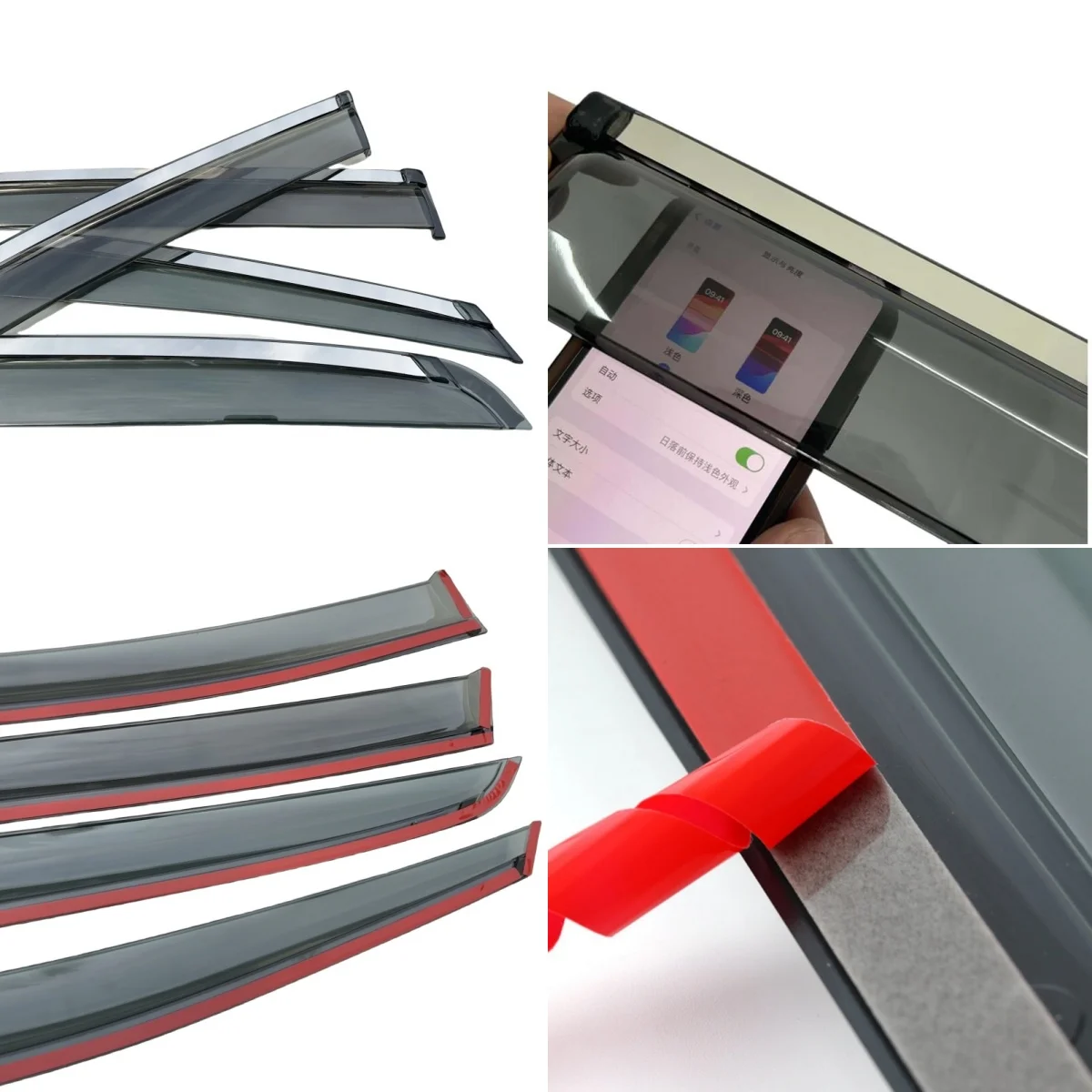 For Hyundai Tucson L 2021-2024 Cars Accessories Window Visor Rain Sun Guard Window Vent Deflector Weathershield Awnings Shelter view 2