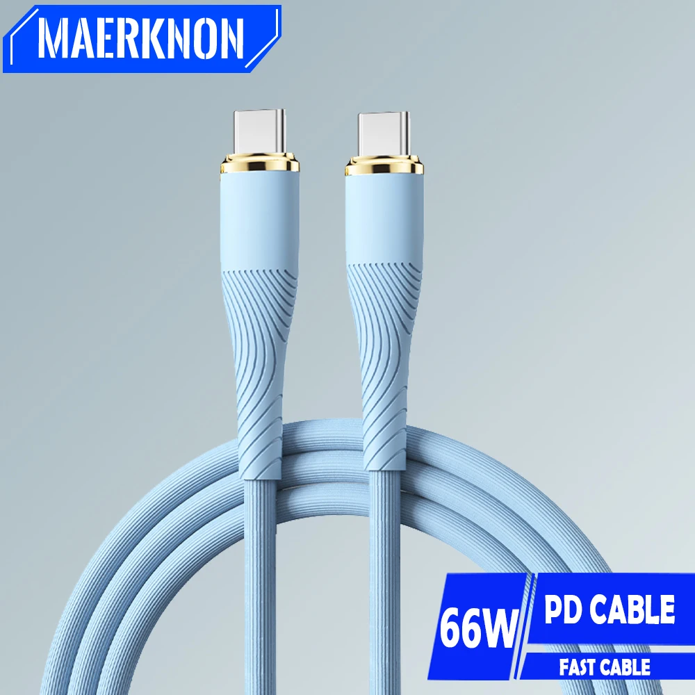 66W USB Type C Cable Quick Charger 3.0 Cable For Samsung Xiaomi Huawei Oneplus Mobile Phone Data Cord Fast Charge Data Cable