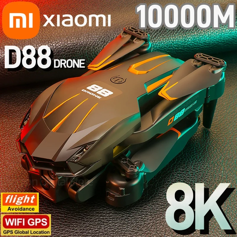 Xiaomi D88 Drone HD 8K Dual Camera Professional Aerial Photography Optical Flow Hovering Gesture Shooting Folding Quadcopter ﻿