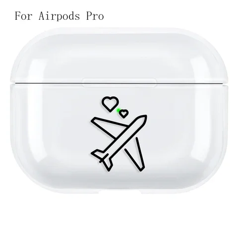 Transparent Case For Airpods 3 Cover With Airplane Earth Camera pattern Wireless Earphones Protective Cover For Airpods Pro Case