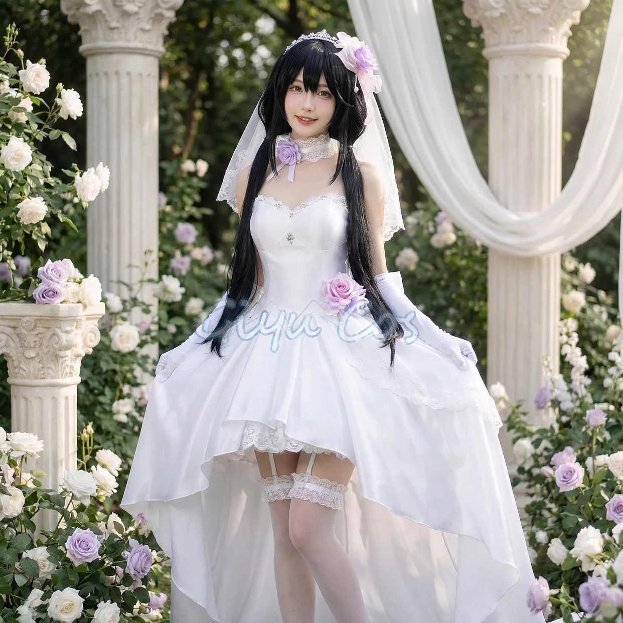 

Date A Live Tokisaki Kurumi Cosplay Costume Full Set Carnival Uniform Halloween Party Masquerade for Women Game