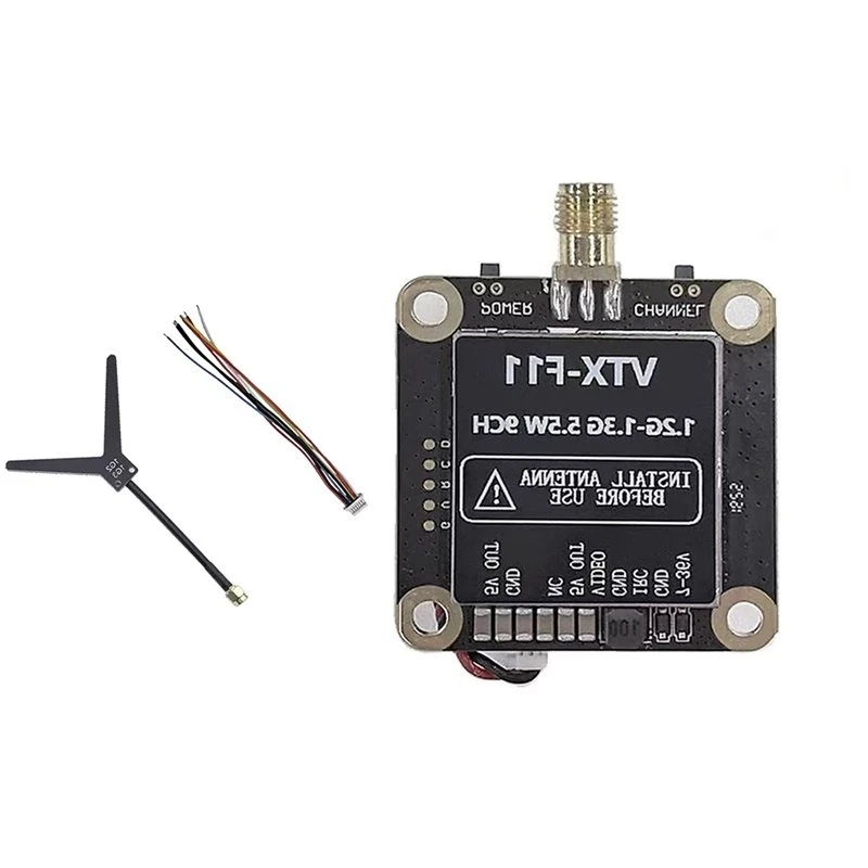 A67M-VTX-F11 Wireless 9CH Analog Analogue Image Transmission Module 1.2G/1.3G 5.5W Supports Through IRC Protocol
