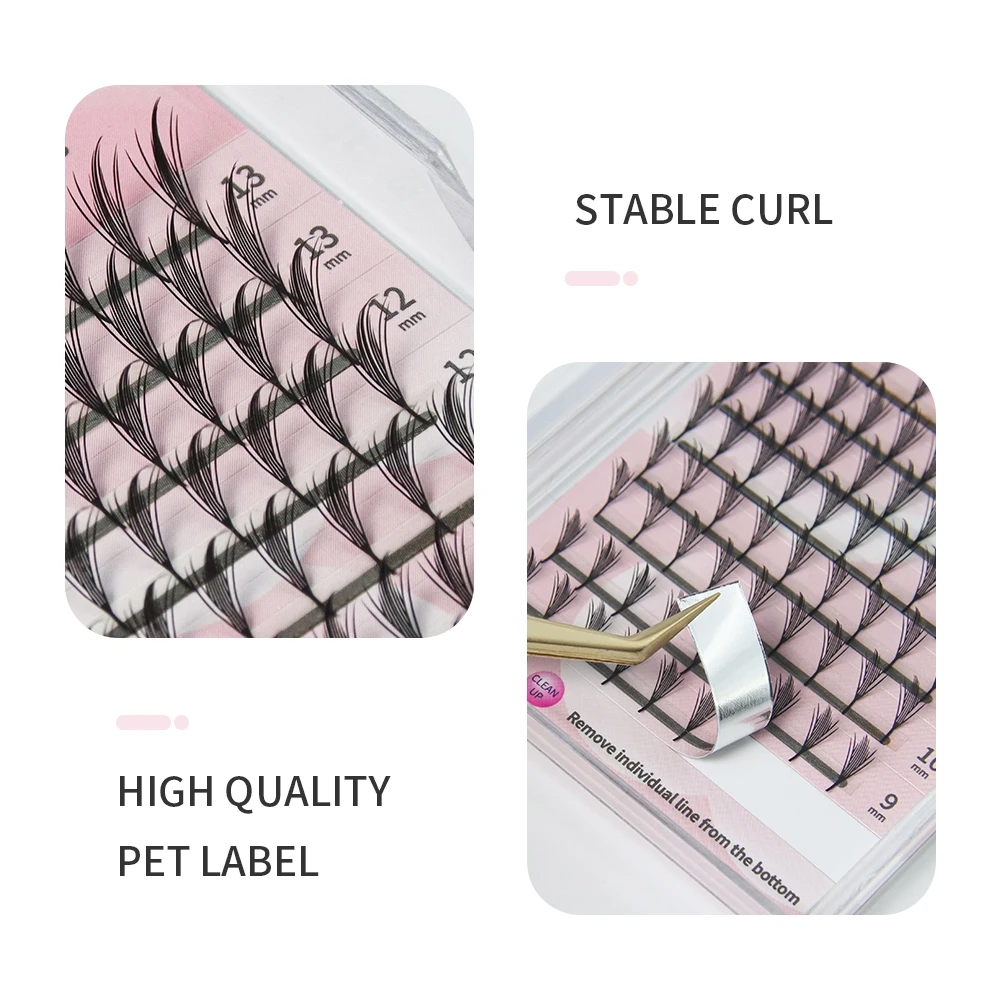 GLAMLASH Comic Spire Estensione ciglia Comango naturale Manga Ciglia finte Appassionati di piume Anime Ciglia Strumenti per il trucco