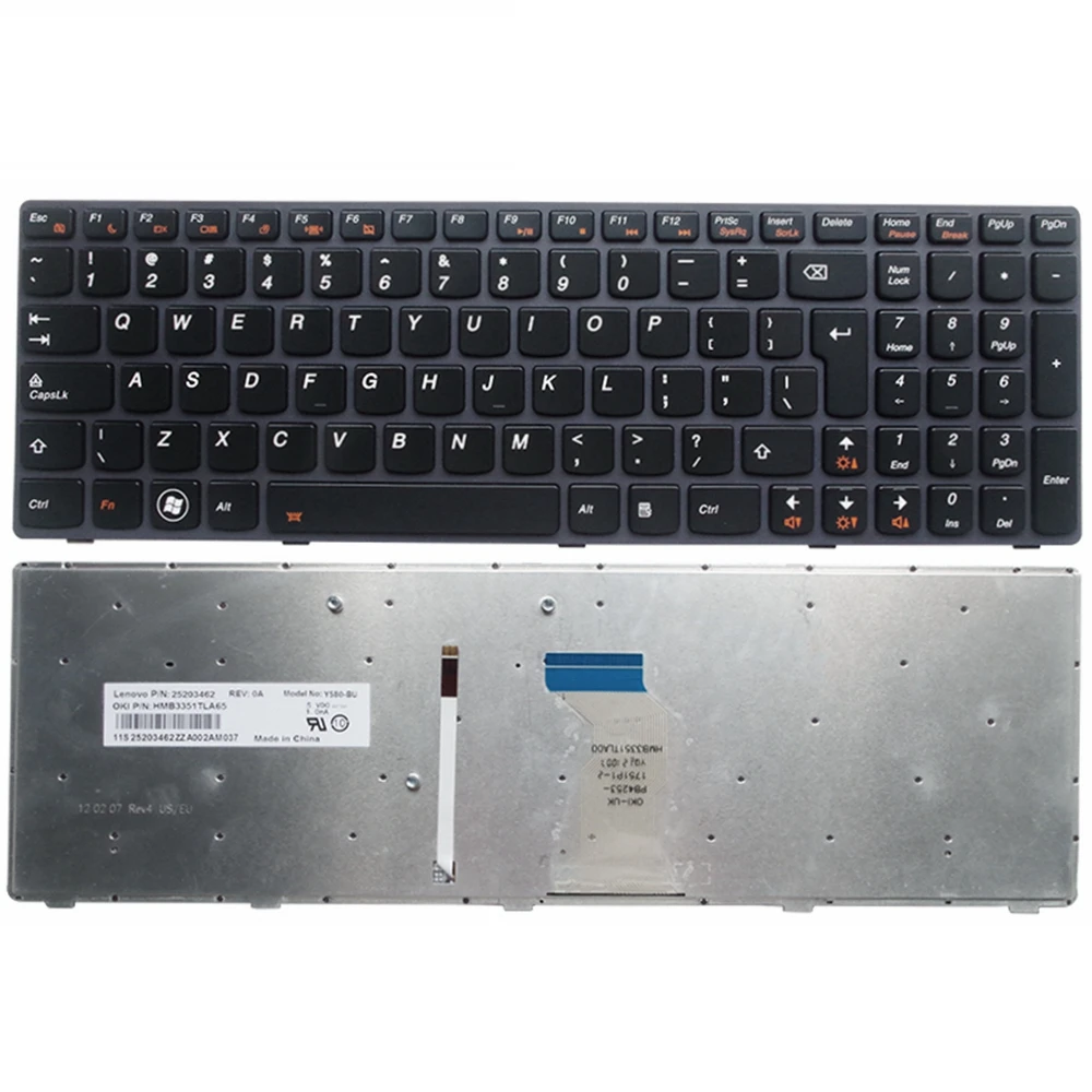 UK/US/RU keyboard for Lenovo Ideapad Y580 Y580N Y580A Y590 Y590N Backlit