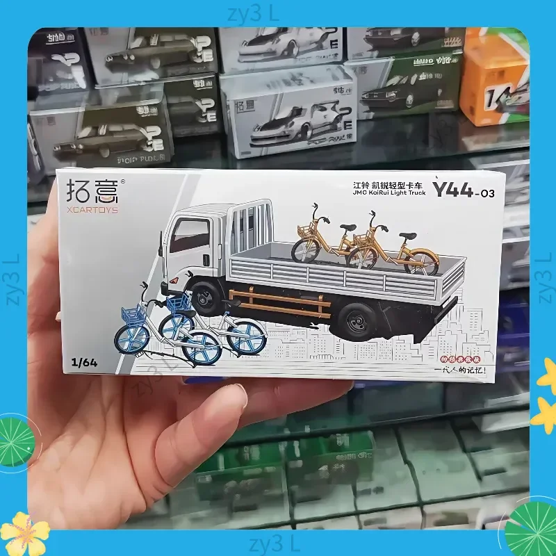 2025 Xcartoys Skala 1:64 Jiangling Kairui Lekki Ciężarówka Model Samochodu Ze Stopu Metali Miniaturowy Transport Rowerów Wspólnych Kolekcja Ekspozycyjna Zabawka