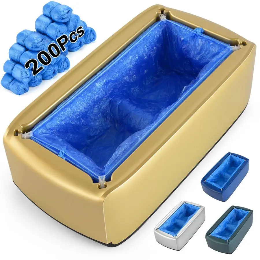 

Covers Machine Automatic Shoe Cover Dispenser with 200pcs Disposable Plastic Shoe Cover for Home, Office, Supermarket, Factory,