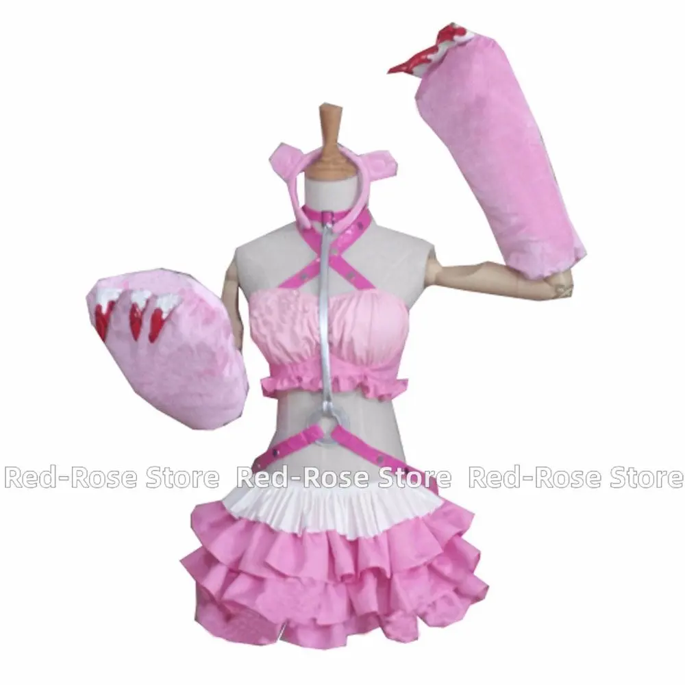 Anime Super Sonic Pink Cosplay Dress Super Sonico Lolita COS Costume