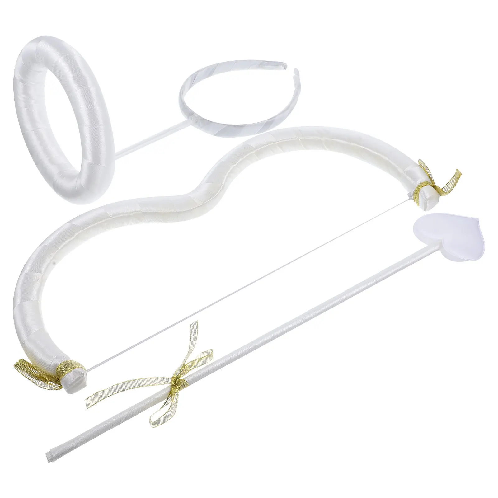 Women Cupid Cosplay Prop Valentine Bow Arrow Costume Accessory Set Masquerade Wedding Wings Hairband Headwear Decoration