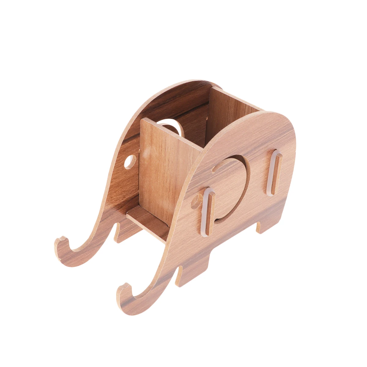 

Multifunctional Elephant Pen Holder Phone Stand Wooden Tidy Home Organizer Funny