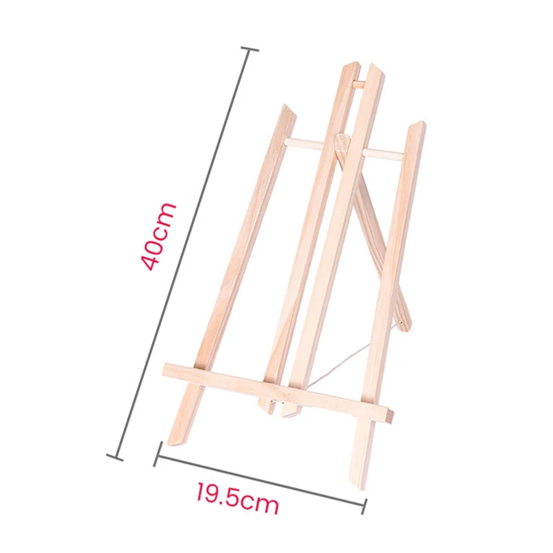 Paquete de 8 caballetes de madera, soporte de caballete para pintar lienzos y trípode artesanal, caballete de fiesta de pintura para niños, escuela de estudiantes