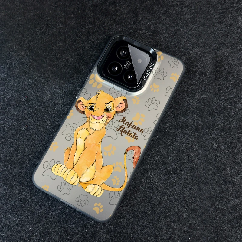 The Lion King Hakuna Cartoon For Xiaomi Mi 11 12T 13T Poco F4 F3 X3 X5 C51 C50 M3 M5S Pro Lite 5G Colorful Silver Phone Case